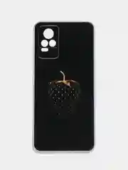 Разноцветный силиконовый чехол на Vivo V21e 4G / Виво V21e 4G прозрачный, с рисунком, защита камеры