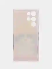 Желтый чехол на Samsung Galaxy S22 Ultra / Самсунг S22 Ultra прозрачный с рисунком, защита камеры