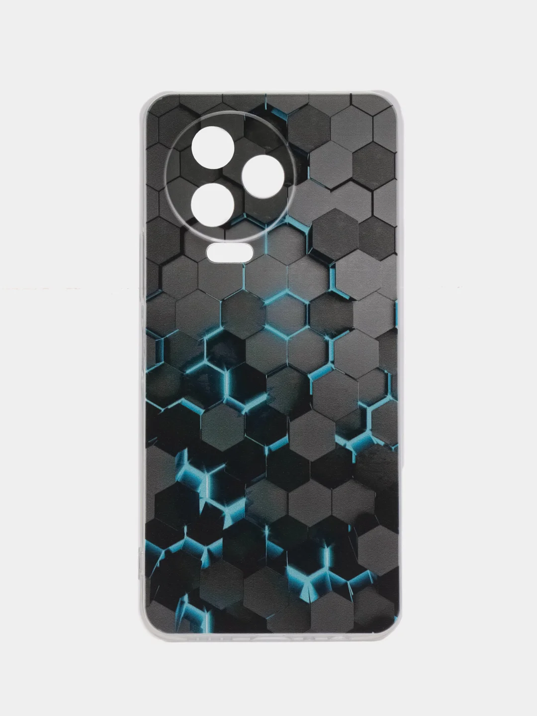 Бирюзовый чехол на Infinix Note 12 Pro 4G/Note 12 2023 / Инфиникс Нот 12 2023 прозрачный, с рисунком
