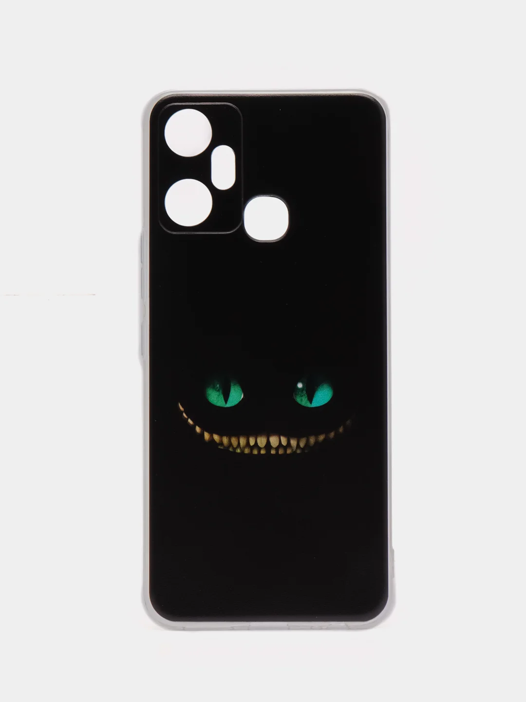 Черный чехол на Infinix Smart 6 Plus / Инфиникс Смарт 6 Плюс с рисунком, защита камеры