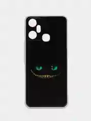 Черный чехол на Infinix Smart 6 Plus / Инфиникс Смарт 6 Плюс с рисунком, защита камеры