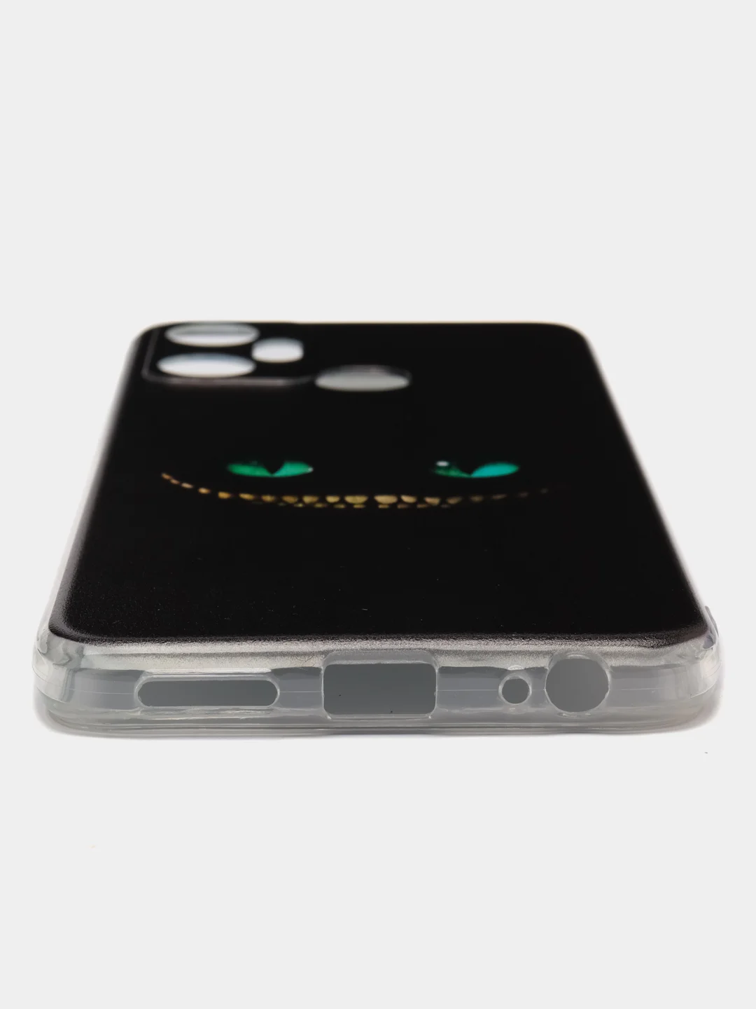 Черный чехол на Infinix Smart 6 Plus / Инфиникс Смарт 6 Плюс с рисунком, защита камеры