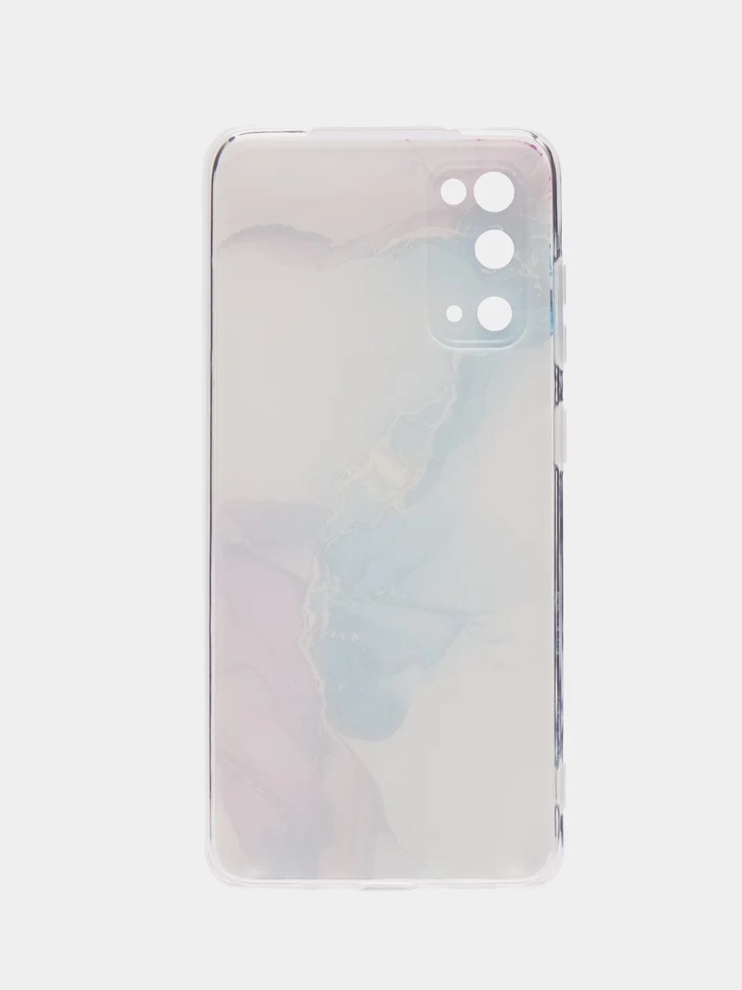 Ледяной силиконовый чехол на Samsung Galaxy S20 / Самсунг S20 прозрачный с рисунком, защита камеры
