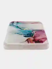 Ледяной силиконовый чехол на Samsung Galaxy S20 / Самсунг S20 прозрачный с рисунком, защита камеры