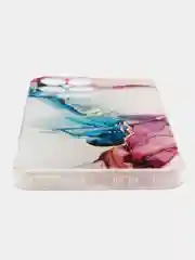 Ледяной силиконовый чехол на Honor X8 / Хонор Х8 прозрачный, с рисунком, защита камеры