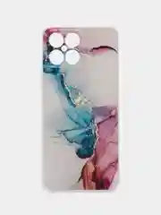 Ледяной силиконовый чехол на Honor X8 / Хонор Х8 прозрачный, с рисунком, защита камеры