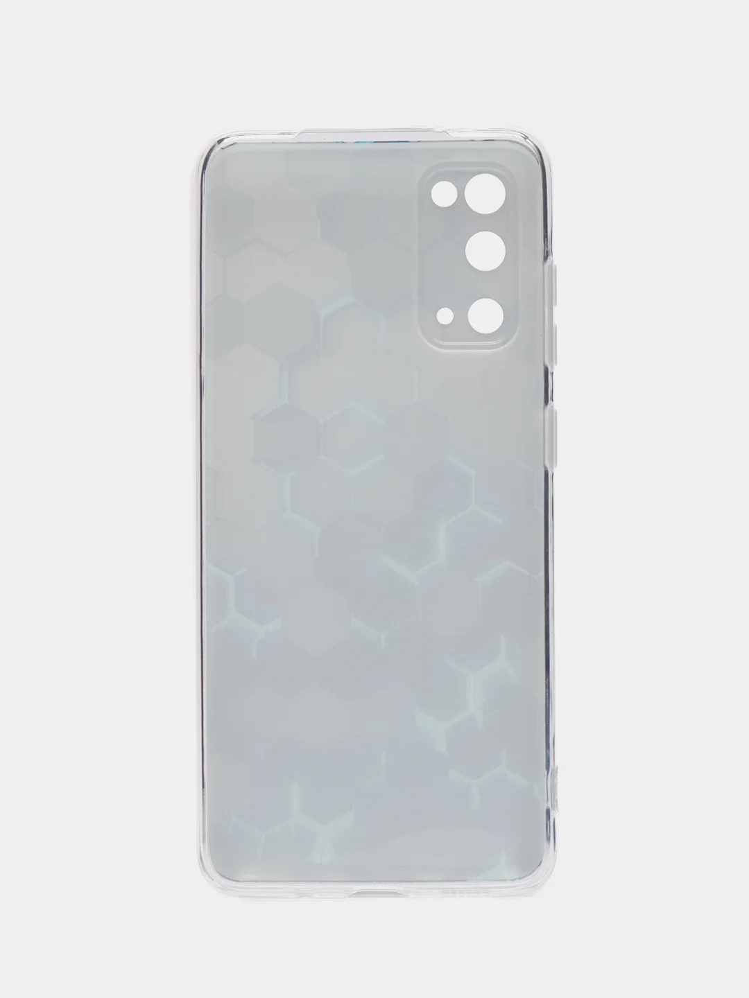 Бирюзовый силиконовый чехол на Samsung Galaxy S20 / Самсунг S20 прозрачный с рисунком, защита камеры