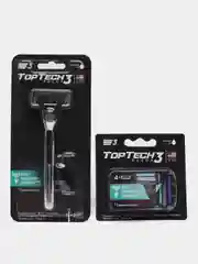 Мужская бритва TopTech Razor3, сменные кассеты, совместимы с GILLEТТE Mach3, Mach3 Turbo