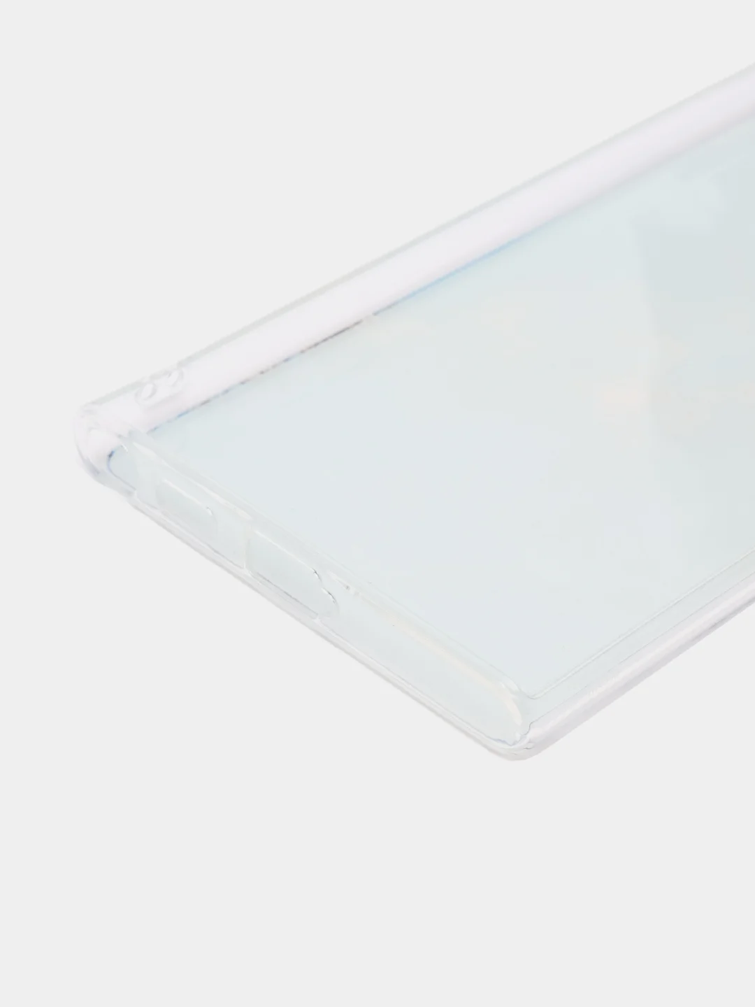 Голубой чехол на Samsung Galaxy S22 Ultra / Самсунг S22 Ultra прозрачный с рисунком, защита камеры