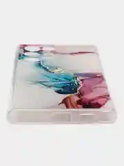 Ледяной чехол на Samsung Galaxy S22 Ultra / Самсунг S22 Ultra прозрачный с рисунком, защита камеры