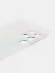 Ледяной чехол на Samsung Galaxy S22 Ultra / Самсунг S22 Ultra прозрачный с рисунком, защита камеры