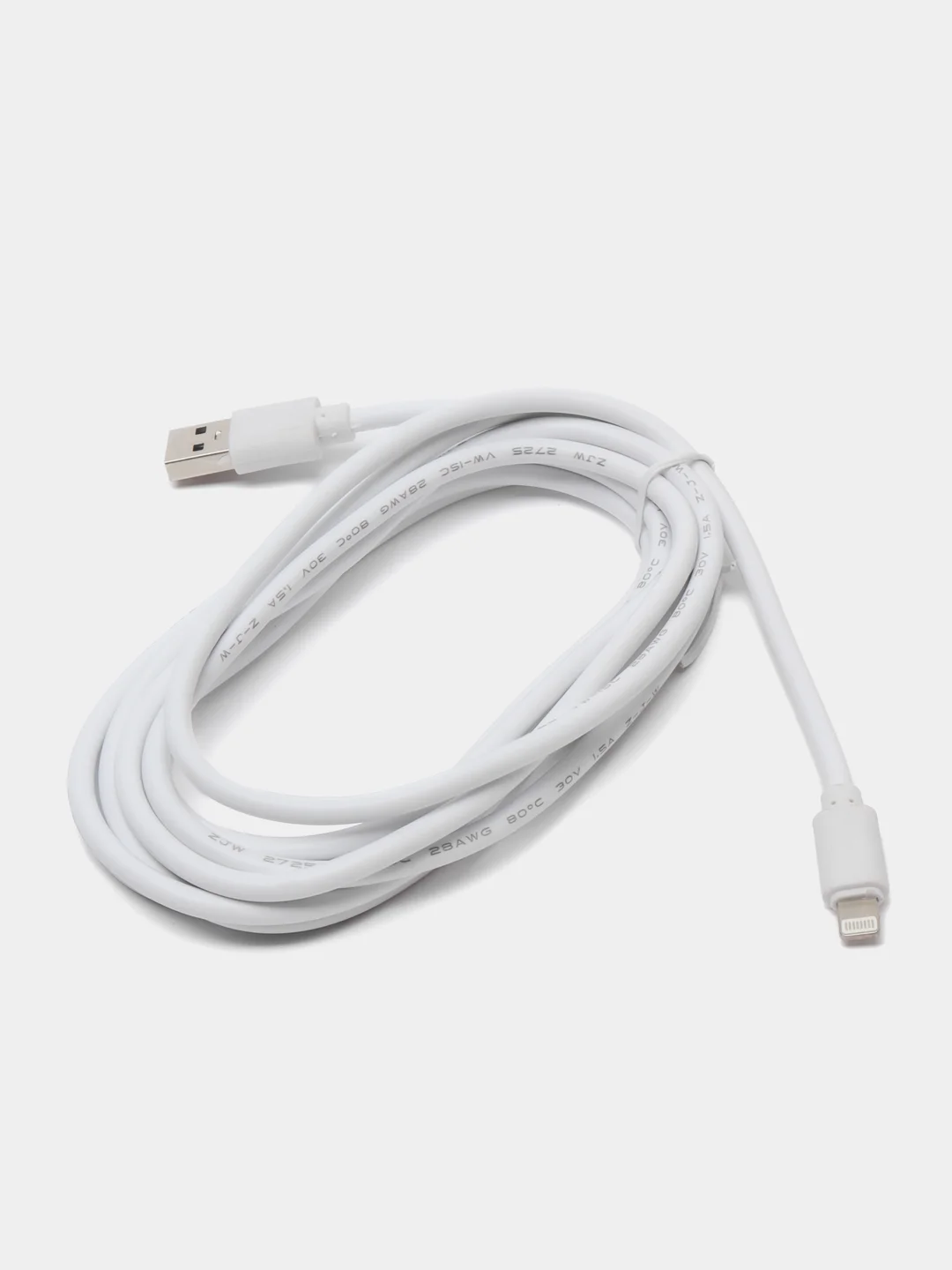 Кабель LuazON, Lightning - USB, 1 А, 3 м, белый