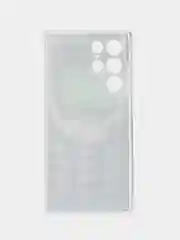 Угольный чехол на Samsung Galaxy S22 Ultra / Самсунг S22 Ultra прозрачный с рисунком, защита камеры
