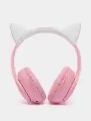 Розовый беспроводные наушники hoco W42 Cat ear, полноразмерные детские наушники