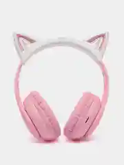 Розовый беспроводные наушники hoco W42 Cat ear, полноразмерные детские наушники