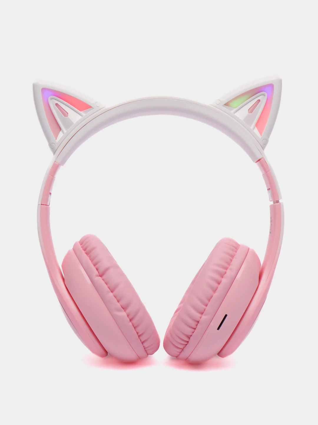 Розовый беспроводные наушники hoco W42 Cat ear, полноразмерные детские наушники