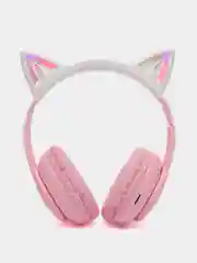 Розовый беспроводные наушники hoco W42 Cat ear, полноразмерные детские наушники