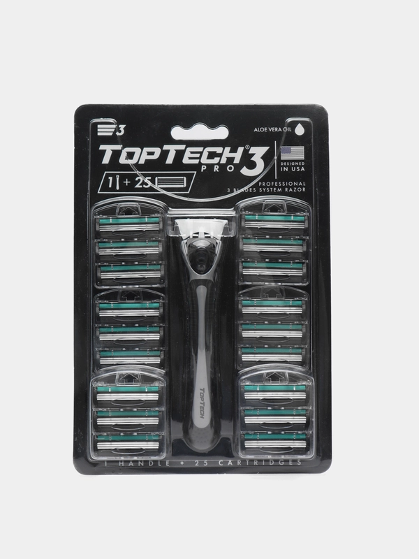 Мужской бритвенный набор TopTech Pro3 + сменные кассеты, 3 лезвия