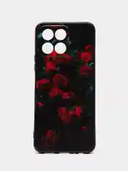 Оранжевый силиконовый чехол для Honor X6/Honor X8 5G (Хонор Х6/Х8 5г), с принтом, с рисунком