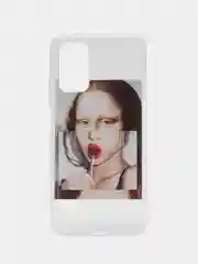 Багровый силиконовый чехол для Xiaomi Redmi 9T (Сяоми Редми 9Т), с принтом, с рисунком
