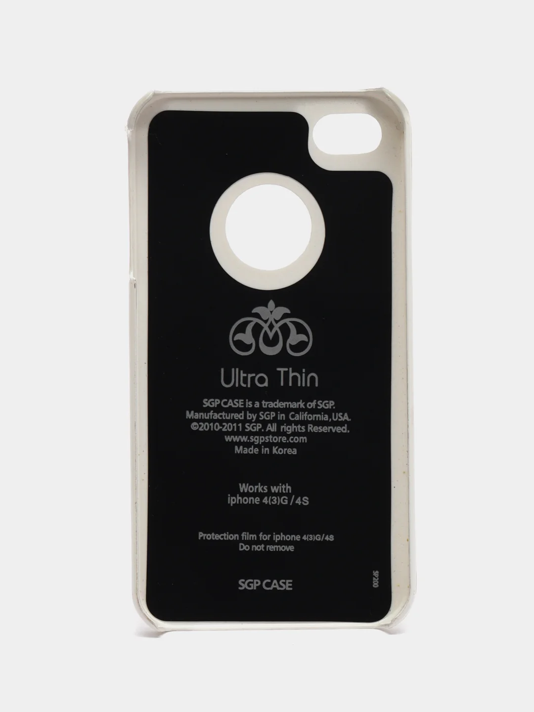 Белый чехол-накладка для смартфона iPhone 4/4s