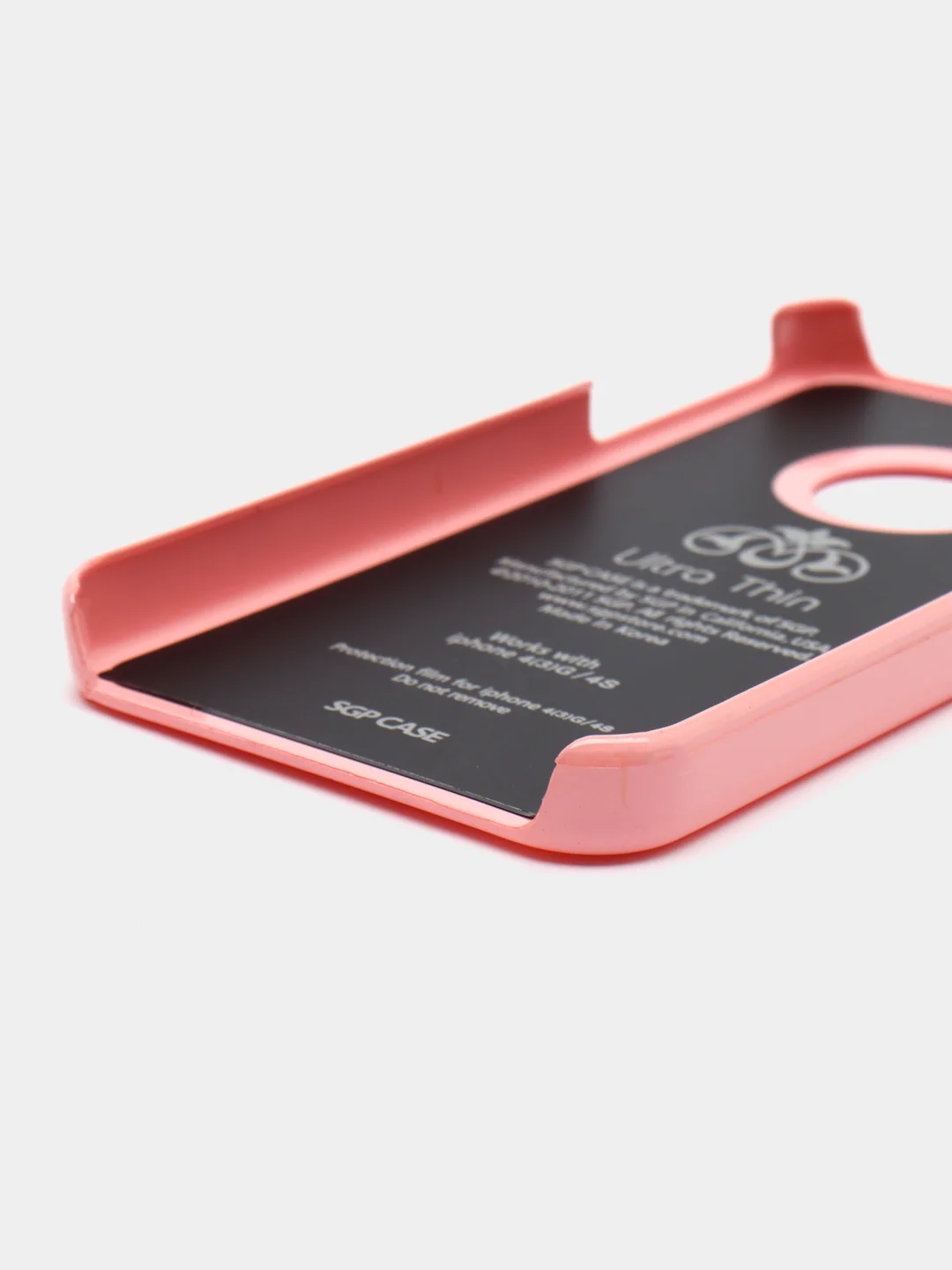 Розовый чехол-накладка для смартфона iPhone 4/4s
