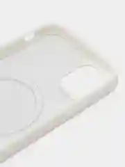 Белый чехол MagSafe для iPhone 11, 12, 13, 14,Pro, Pro Max, Plus, mini