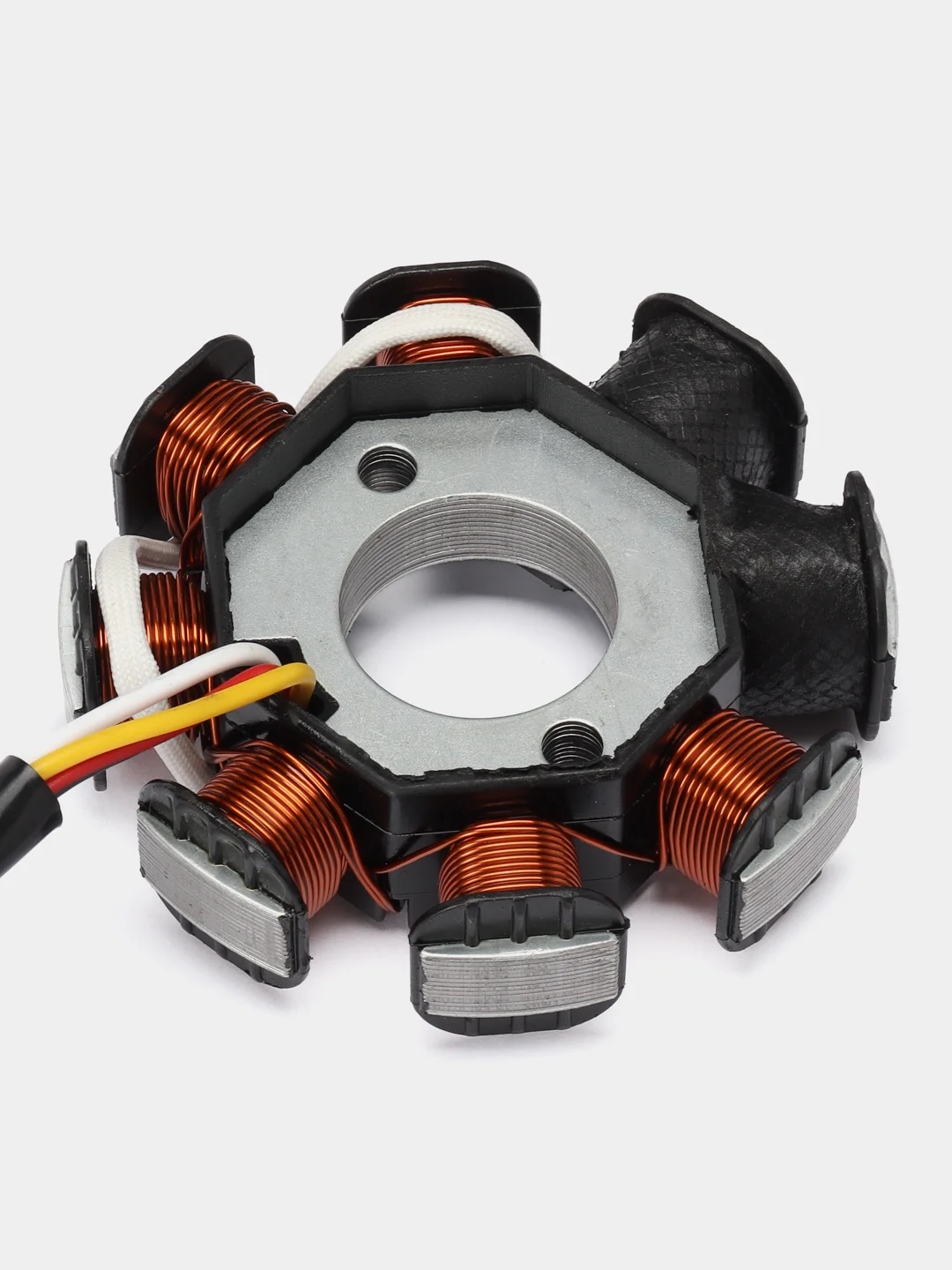Зажигание скутера 4T 139QMB, статор 8 катушек, 2К Мама и 2 провода, Ж-Б-КрЧ-СиБ