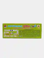 Игра Домино логическое, ассоциации, логика и счет, пластиковые фишки, двухсторонние, 2 в 1