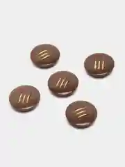 Терракотовый пуговицы, 5 штук, d 3.0 см