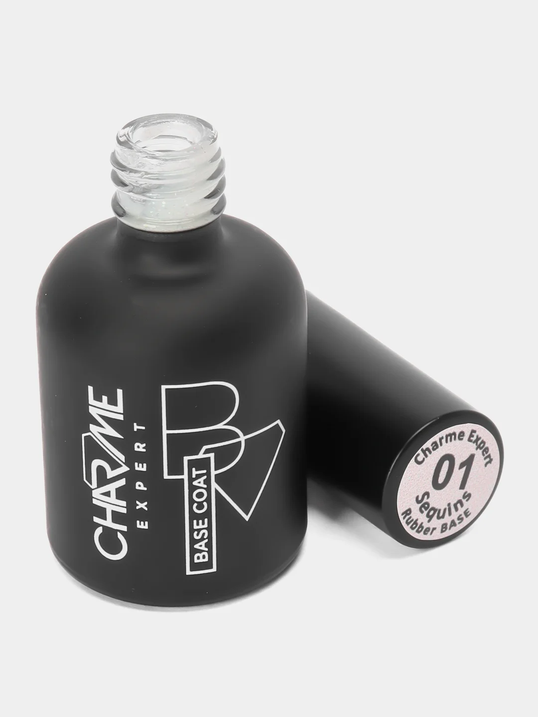База камуфлирующая с шиммером Charme Expert Sequins Rubber 01, 12 мл
