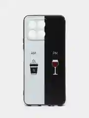 Бирюзовый силиконовый чехол для Honor X6/Honor X8 5G (Хонор Х6/Х8 5г), с принтом, с рисунком