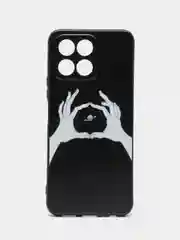 Пастельно-коралловый силиконовый чехол для Honor X6/Honor X8 5G (Хонор Х6/Х8 5г), с принтом, с рисунком