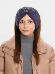 Повязка шерстяная женская Paola Belleza, цвет тёмно-фиолетовый