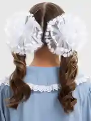 Слоновая кость белый бант для девочки, 2 штуки