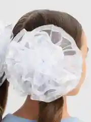 Молочный белый бант для девочки, 2 штуки