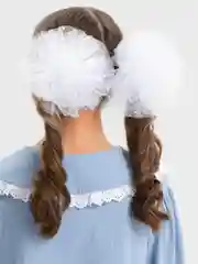 Прозрачный белый бант для девочки, 2 штуки