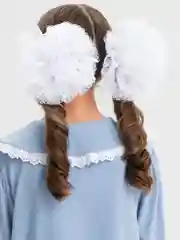 Кремовый белый бант для девочки, 2 штуки