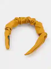Оливковый ободок для волос кожаный