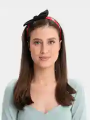 Красный ободок женский