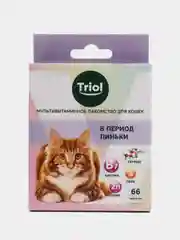 Лакомство витаминное для кошек в период линьки Triol, 66 таб