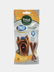 Лакомство палочки для щенков и собак до 10 кг, Triol Dental Norm, 3 штуки
