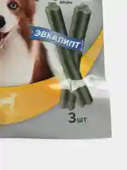 Лакомство с эвкалиптом для щенков и собак от 10 до 25 кг, Triol Dental Norm, 3 шт