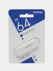 Белый флешка USB SmartBuy Scout, c объёмами памяти на 8 Гб/ 16 Гб/ 32 Гб/ 64 Гб
