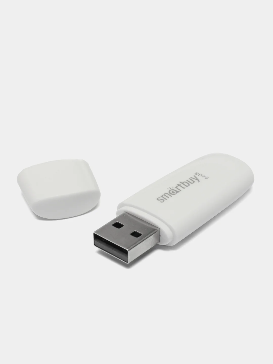 Белый флешка USB SmartBuy Scout, c объёмами памяти на 8 Гб/ 16 Гб/ 32 Гб/ 64 Гб