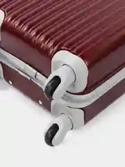 Бирюзовый чемодан на колесах, дорожный, пластиковый, с кодовым замком