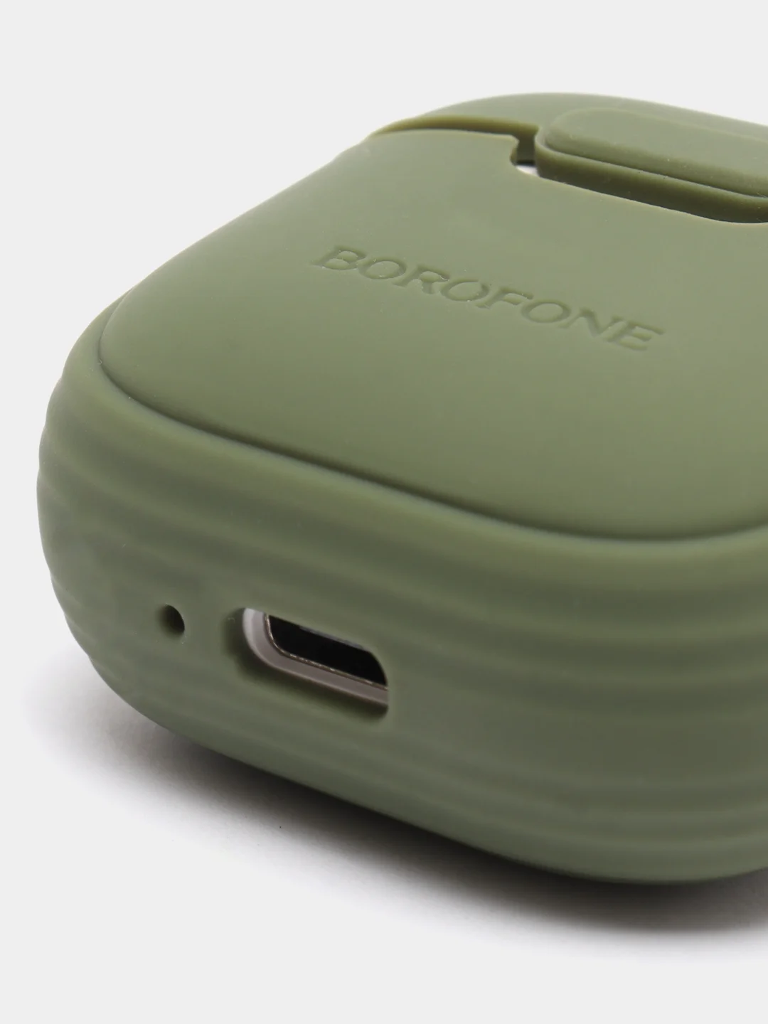 Тёмно-зелёный наушники беспроводные Borofone BW29, Bluetooth, с микрофоном, чехол в комплекте