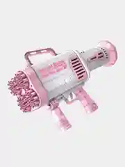 Розовый генератор мыльных пузырей пистолет "Bubble Blaster Bazooka" 64 отверстия, автомат Базука