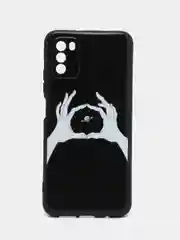 Пастельно-коралловый чехол силиконовый для Xiaomi POCO M3 (Сяоми Поко М3), с принтом, с рисунком