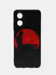 Сиреневый силиконовый чехол для OPPO A17 / A17K, с принтом, с рисунком, Оппо А17 / 17К